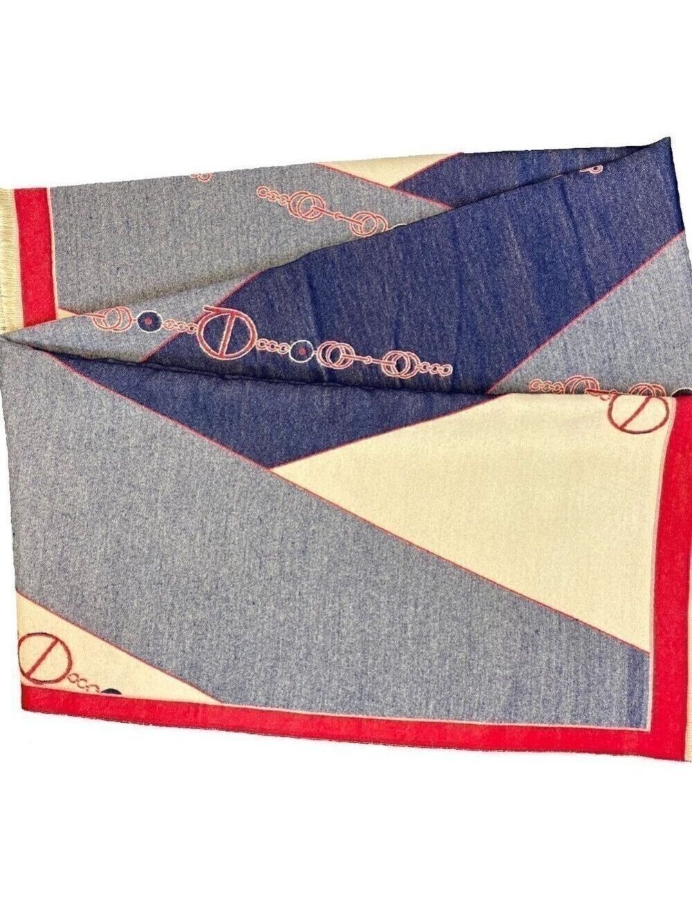 Red, Cream and Blue Fashion scarf